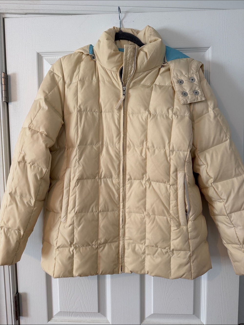 Gap Women's Cream Puffer Jacket Warm Quilted Coat